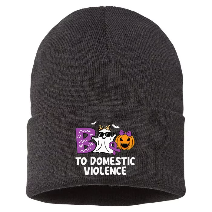 Boo To Domestic Violence Domestic Violence Awareness Sustainable Knit Beanie