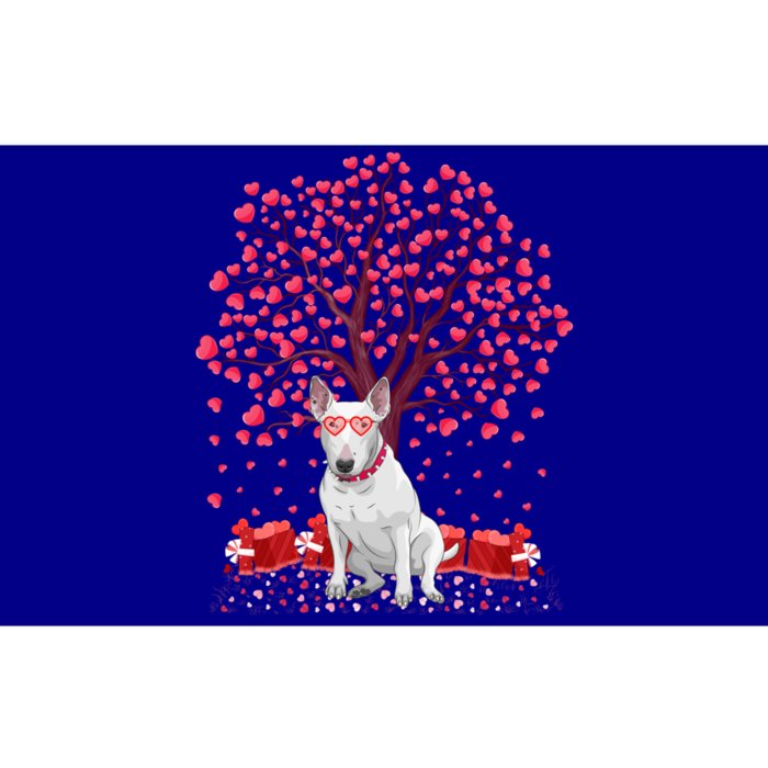 Bull Terrier Dog Lover Heart Tree Bull Terrier Valentine Meaningful Gift Bumper Sticker