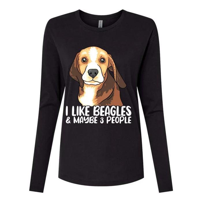 Beagle T Dog Lover Tee Funny Beagle Beagle Womens Cotton Relaxed Long Sleeve T-Shirt