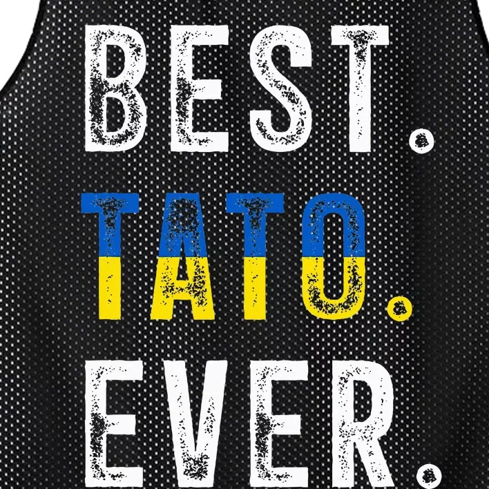 Best Tato Ever Ukrainian Father Dad Mesh Reversible Basketball Jersey Tank