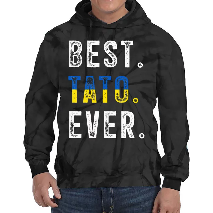 Best Tato Ever Ukrainian Father Dad Tie Dye Hoodie