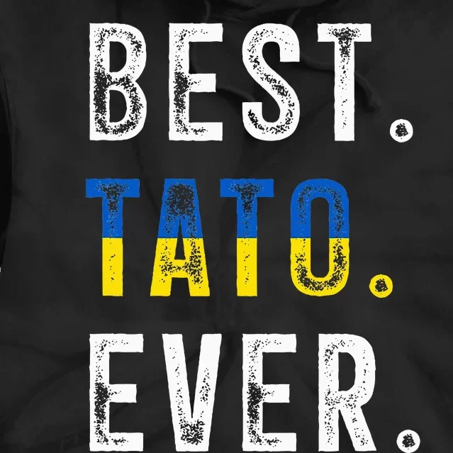 Best Tato Ever Ukrainian Father Dad Tie Dye Hoodie