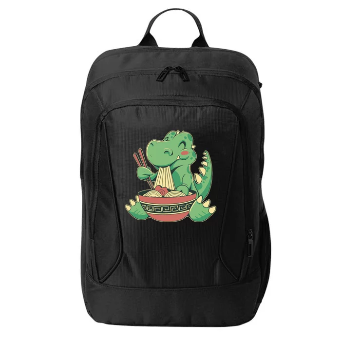 Baby Trex Eating Ramen Noodles City Backpack