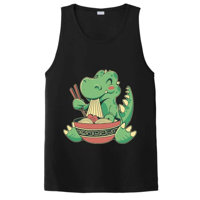 Baby Trex Eating Ramen Noodles Performance Tank