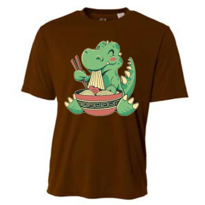 Baby Trex Eating Ramen Noodles Cooling Performance Crew T-Shirt