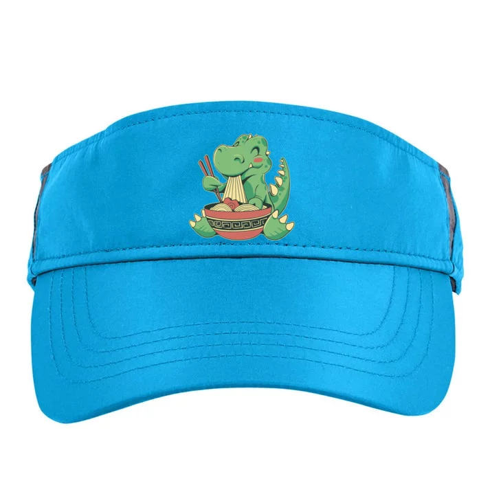 Baby Trex Eating Ramen Noodles Adult Drive Performance Visor