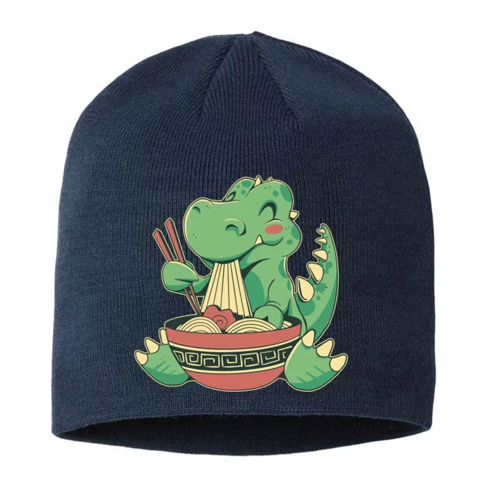 Baby Trex Eating Ramen Noodles 8 1/2in Sustainable Knit Beanie