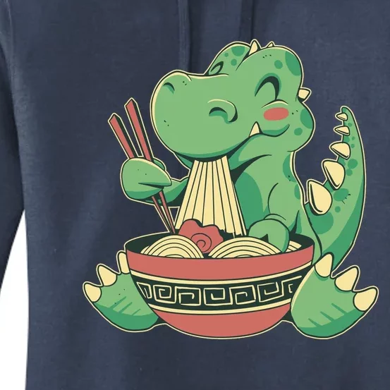 Baby Trex Eating Ramen Noodles Women's Pullover Hoodie