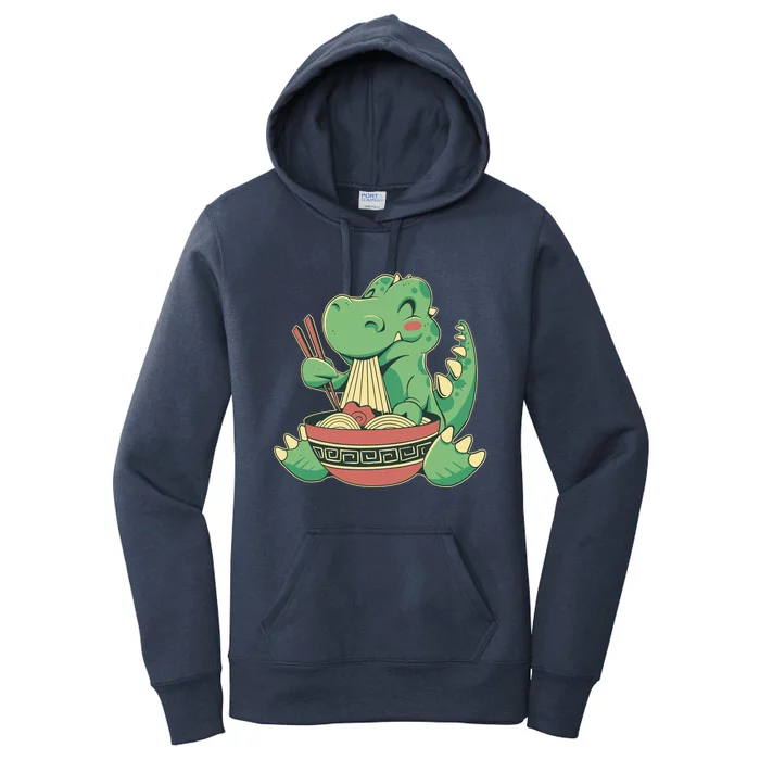 Baby Trex Eating Ramen Noodles Women's Pullover Hoodie