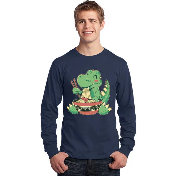 Baby Trex Eating Ramen Noodles Tall Long Sleeve T-Shirt