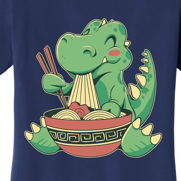 Baby Trex Eating Ramen Noodles Women's T-Shirt