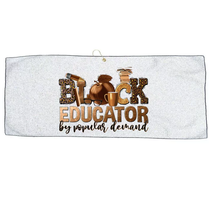 Black Teacher Educator African American Professor Ta School Large Microfiber Waffle Golf Towel