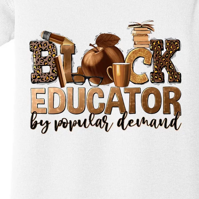 Black Teacher Educator African American Professor Ta School Baby Bodysuit