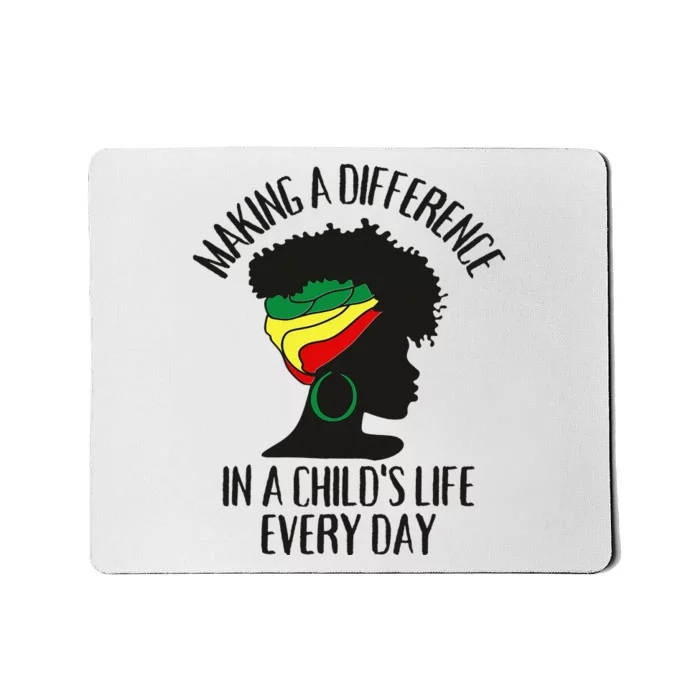 Black Teacher Educator Inspirational Black History Month Mousepad