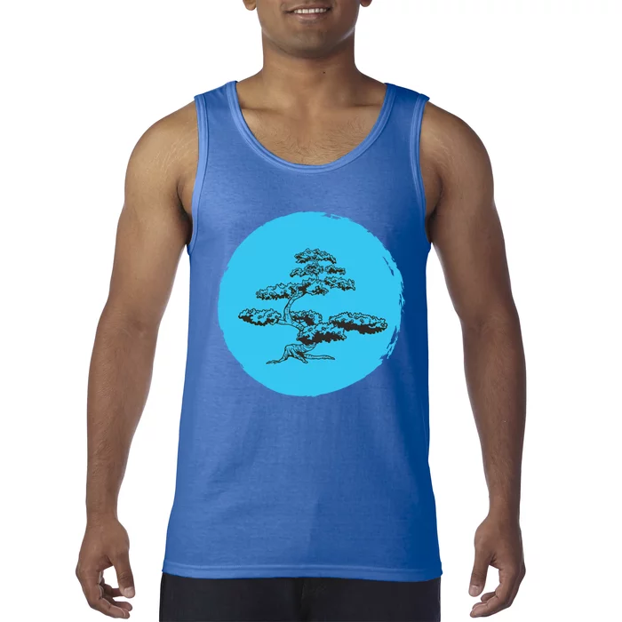 Bonsai Tree Enso Circle Gift Japanese Buddhist Zen Gift Tank Top