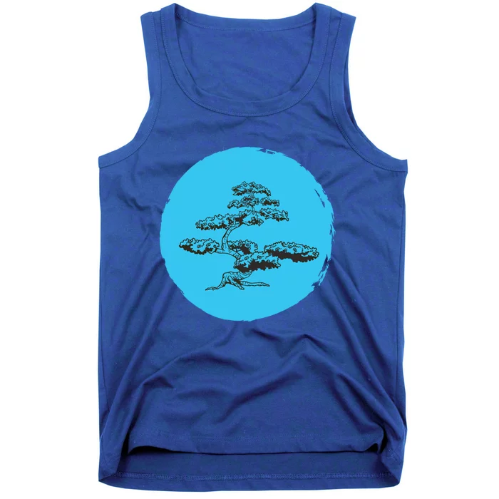 Bonsai Tree Enso Circle Gift Japanese Buddhist Zen Gift Tank Top