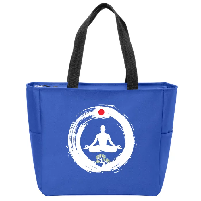 Bonsai Tree Enso Circle Zen Buddhist Japan Flag Meditation Cool Gift Zip Tote Bag