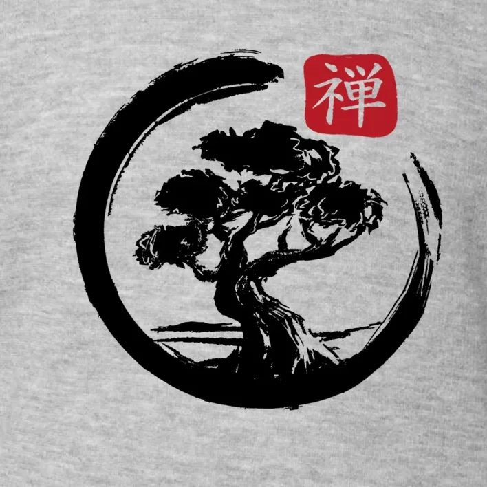 Bonsai Tree Enso Circle Japanese Zen Yoga Buddhism Aesthetic Gift Toddler Sweatshirt