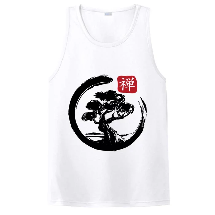 Bonsai Tree Enso Circle Japanese Zen Yoga Buddhism Aesthetic Gift Performance Tank