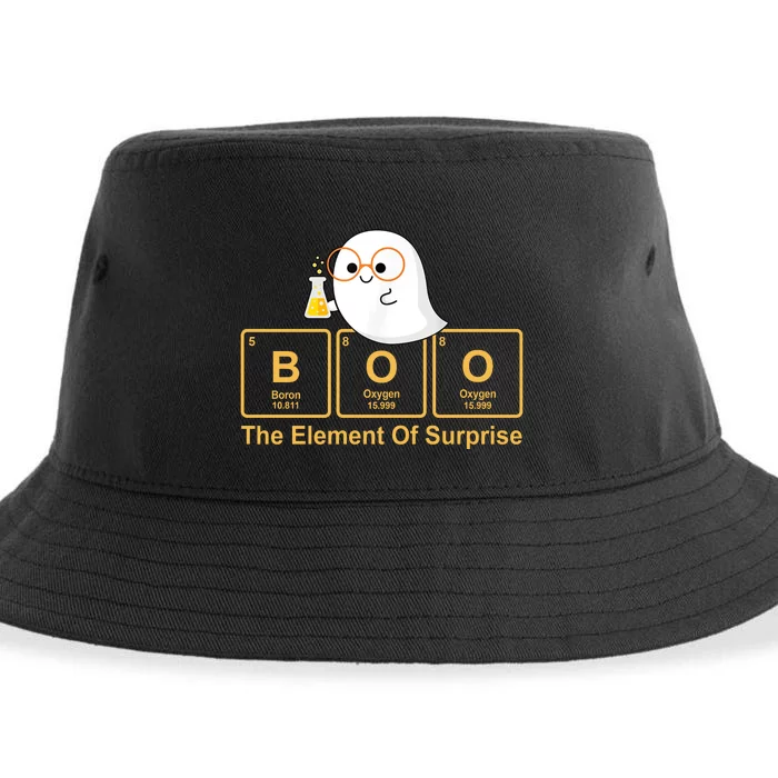 Boo The Element Of Surprise Ghost Chemist Halloween Sustainable Bucket Hat