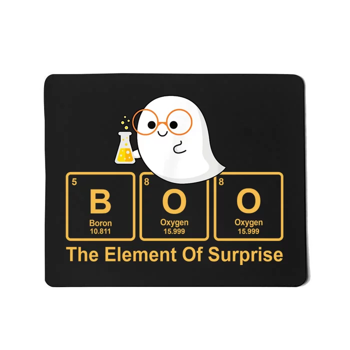 Boo The Element Of Surprise Ghost Chemist Halloween Mousepad