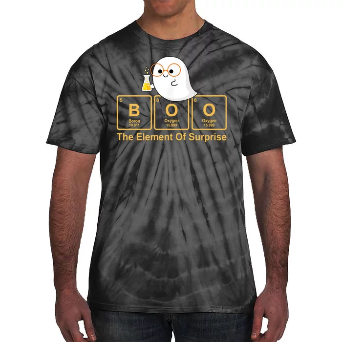 Boo The Element Of Surprise Ghost Chemist Halloween Tie-Dye T-Shirt