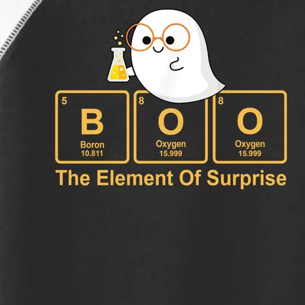 Boo The Element Of Surprise Ghost Chemist Halloween Toddler Fine Jersey T-Shirt