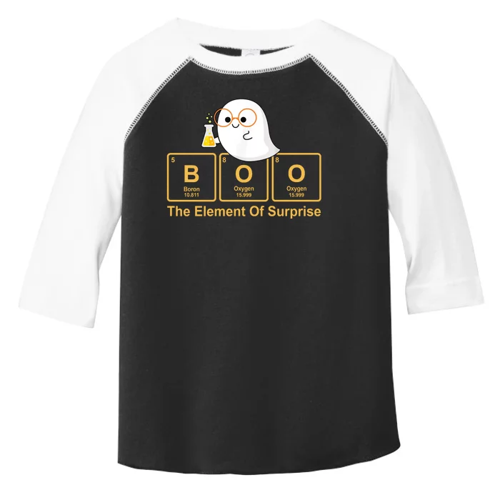 Boo The Element Of Surprise Ghost Chemist Halloween Toddler Fine Jersey T-Shirt