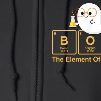 Boo The Element Of Surprise Ghost Chemist Halloween Full Zip Hoodie