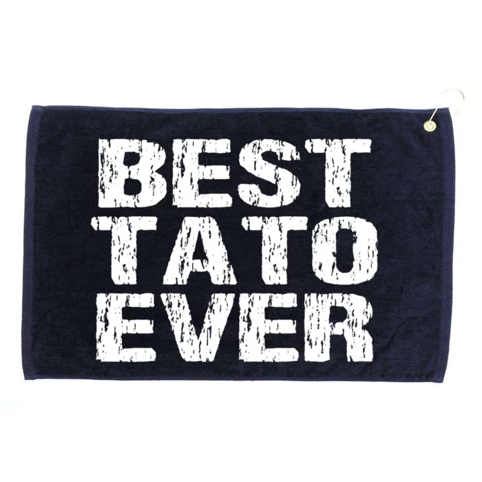 Best Tato Ever Dad Ukraine Distressed Gift Grommeted Golf Towel