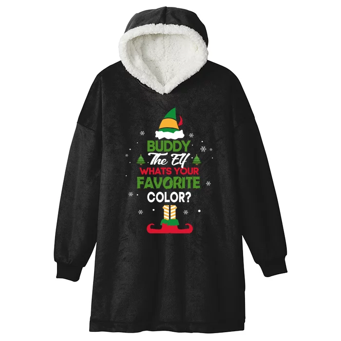 Buddy The Elf, What's Your Favorite Color? Hooded Wearable Blanket