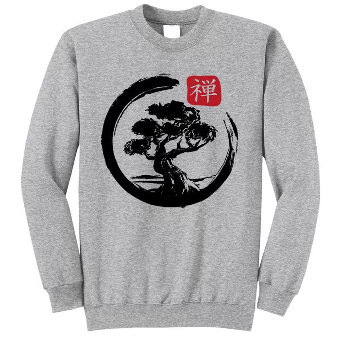 Bonsai Tree Enso Circle Japanese Zen Yoga Buddhism Aesthetic Meaningful Gift Sweatshirt