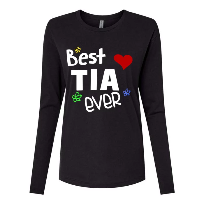 Best Tia Ever Gift Auntie Gift Womens Cotton Relaxed Long Sleeve T-Shirt