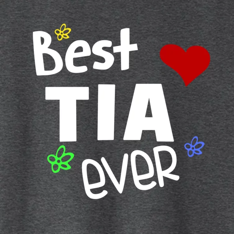 Best Tia Ever Gift Auntie Gift Women's Crop Top Tee