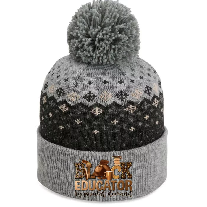 Black Teacher Educator African American Professor Ta School The Baniff Cuffed Pom Beanie