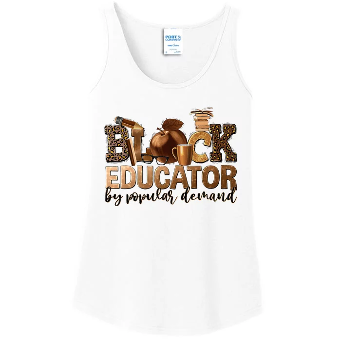 Black Teacher Educator African American Professor Ta School Ladies Essential Tank