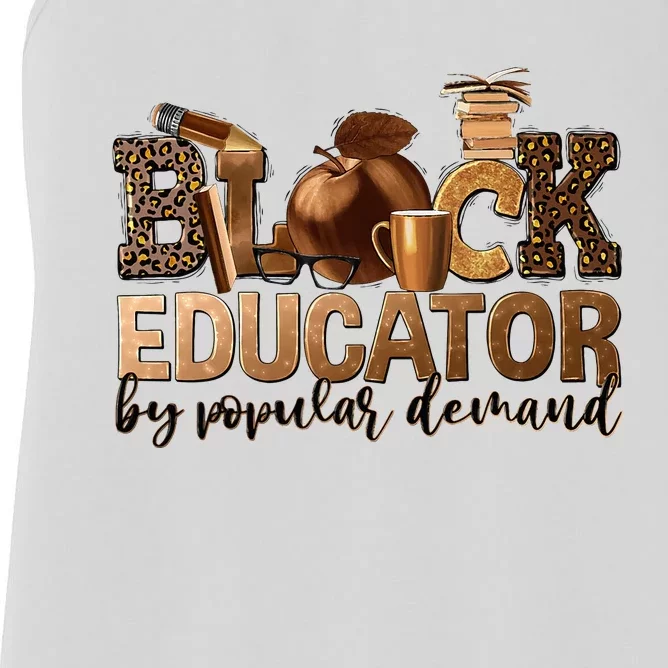 Black Teacher Educator African American Professor Ta School Women's Racerback Tank