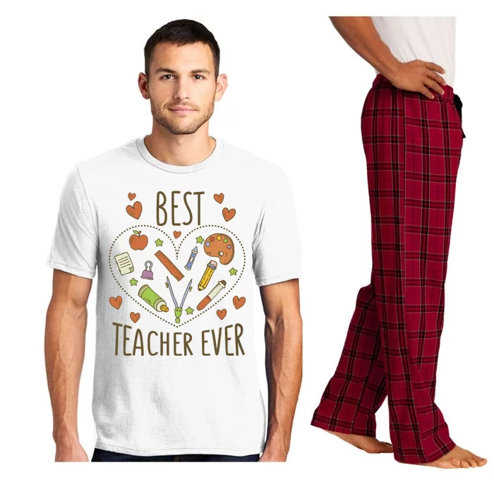 Best Teacher Ever Heart Gift Pajama Set