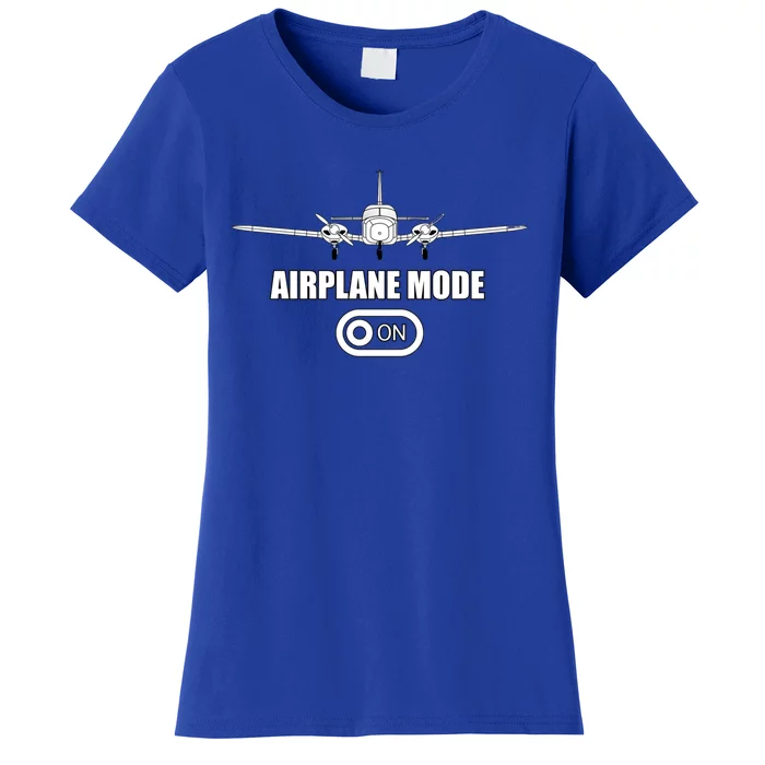 Best Twin Engine General Aviation Gift Airplane Mode Pilot Gift Women's T-Shirt