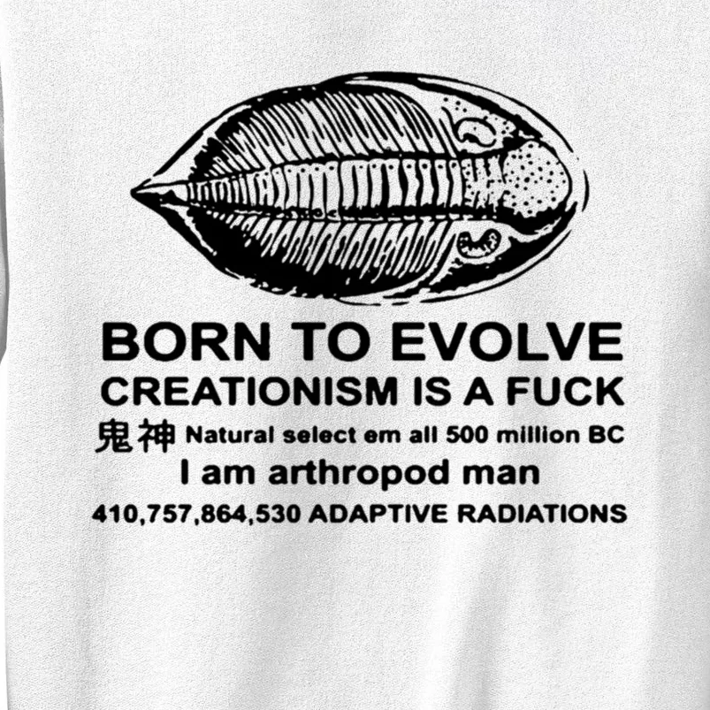 Born To Evolve Creationism Is A Fuck Adult Humor Sweatshirt