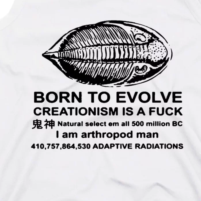 Born To Evolve Creationism Is A Fuck Adult Humor Tank Top