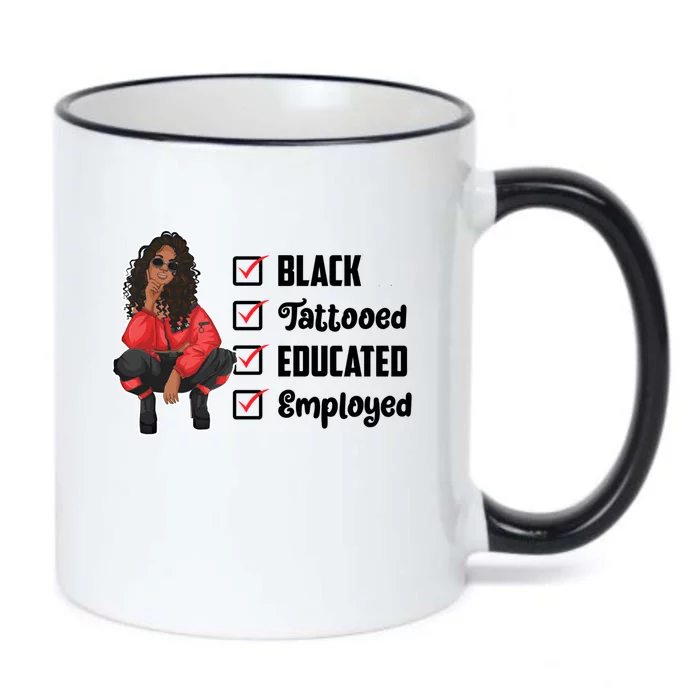 Black Tattooed Educated Employed Pretty Black Owned Gift Black Color Changing Mug