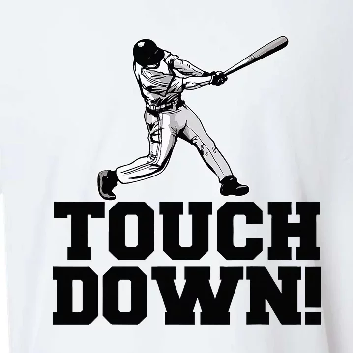 Baseball Touchdown Funny Sarcastic Baseball Touchdown Sueded Cloud Jersey T-Shirt