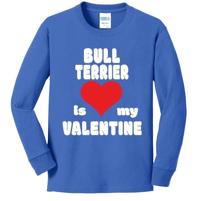 Bull Terrier For Dog Lovers Love Heart Valentine's Day Gift Kids Long Sleeve Shirt