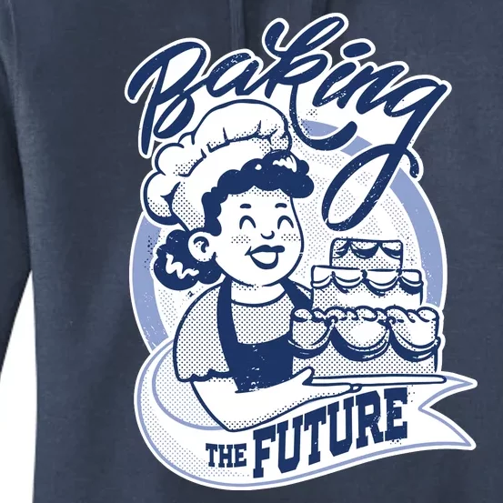 Baking The Future Retro Cartoon Women's Pullover Hoodie