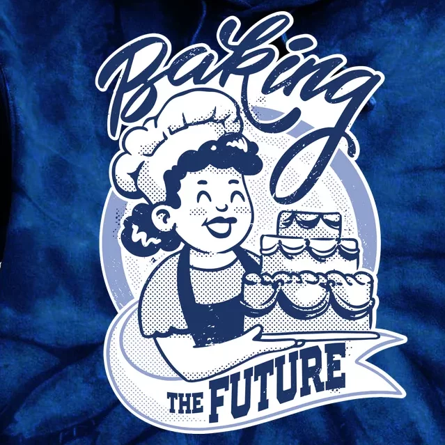 Baking The Future Retro Cartoon Tie Dye Hoodie