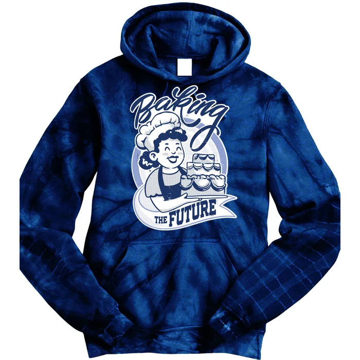 Baking The Future Retro Cartoon Tie Dye Hoodie