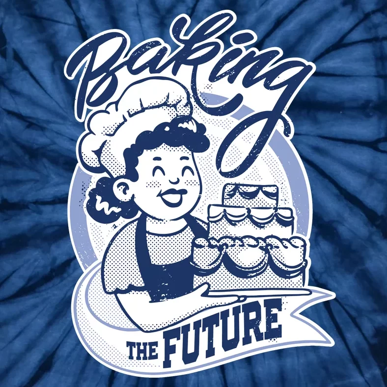 Baking The Future Retro Cartoon Tie-Dye T-Shirt