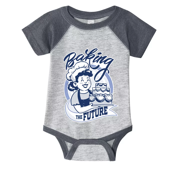 Baking The Future Retro Cartoon Infant Baby Jersey Bodysuit