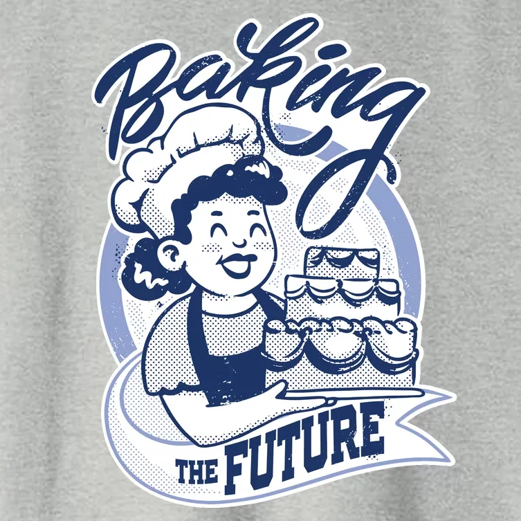 Baking The Future Retro Cartoon Women's Crop Top Tee